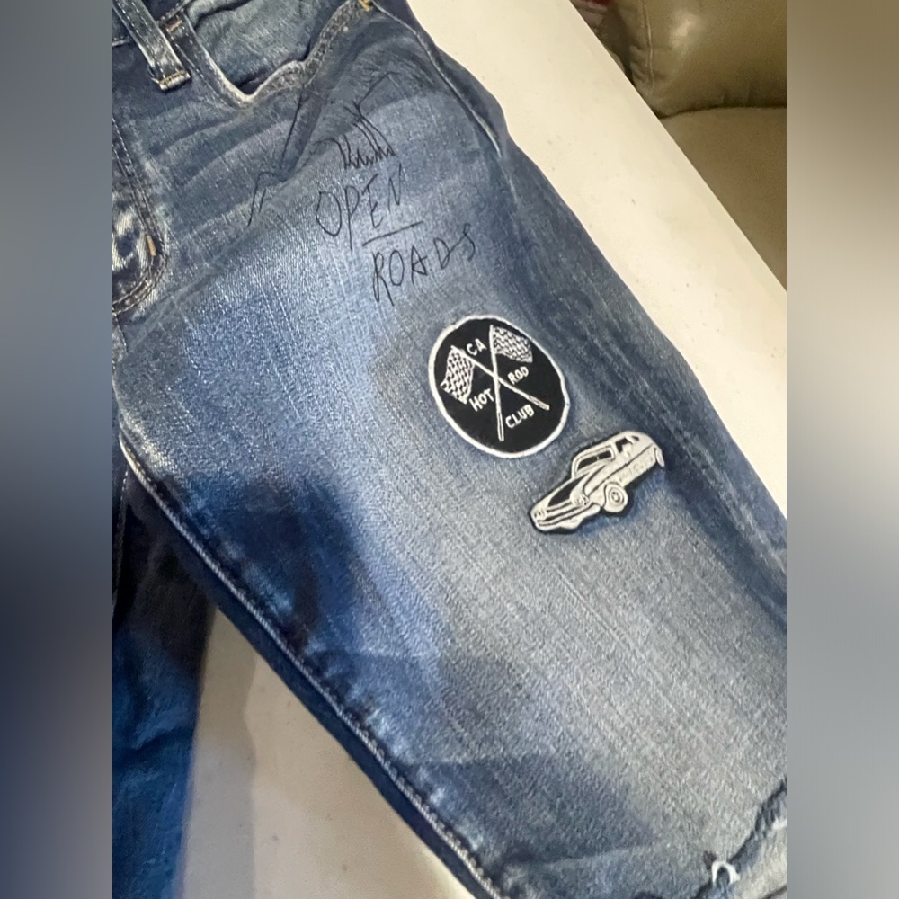 American Eagle Jegging Patchwork Distressed Desig… - image 1